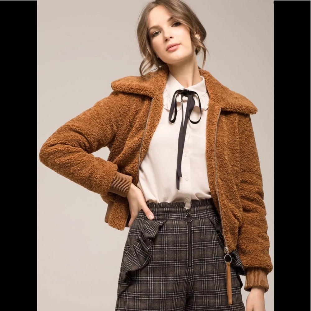 Moon River Cropped Teddy Jacket